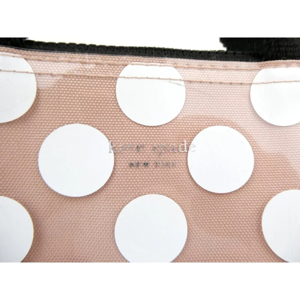 Kate Spade New York Polka Dot Vinyl Coated Canvas Small Lunch‎ Tote Bag